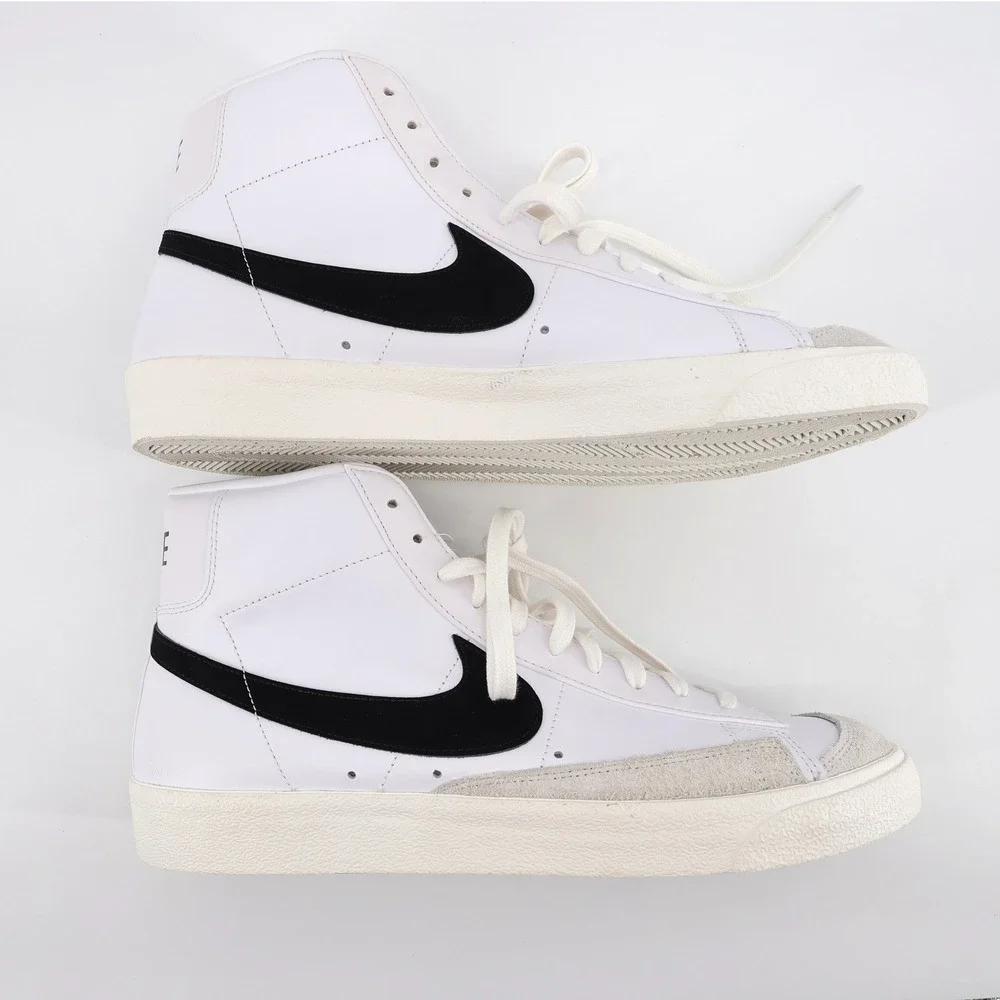 NEW Nike Blazer Mid 77 Vintage Sneakers White Black High Top Mens Size 13